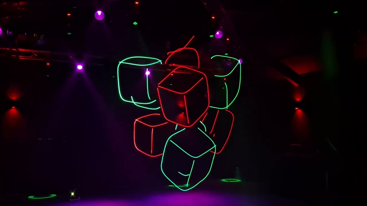 Lasercube mk2 visuals with laseros software