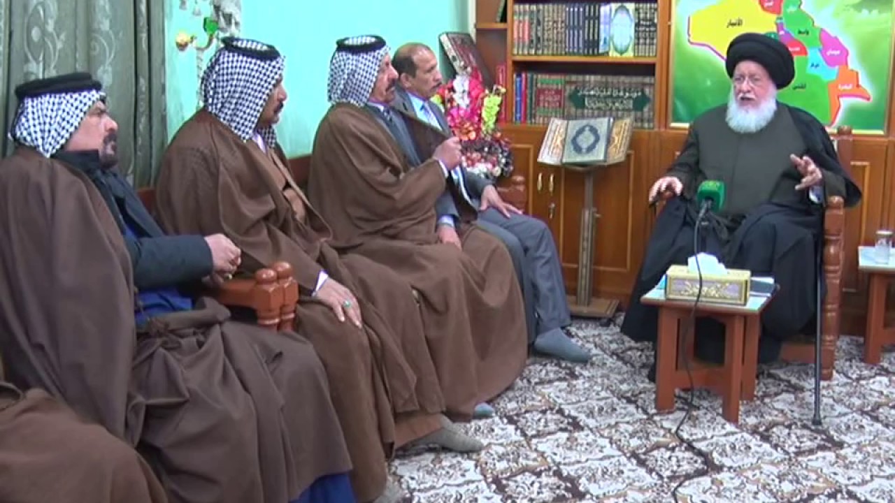 13 2 2017 الشيخ علي آل منشد شيخ عشيرة آل غزي والوفد المرافق له