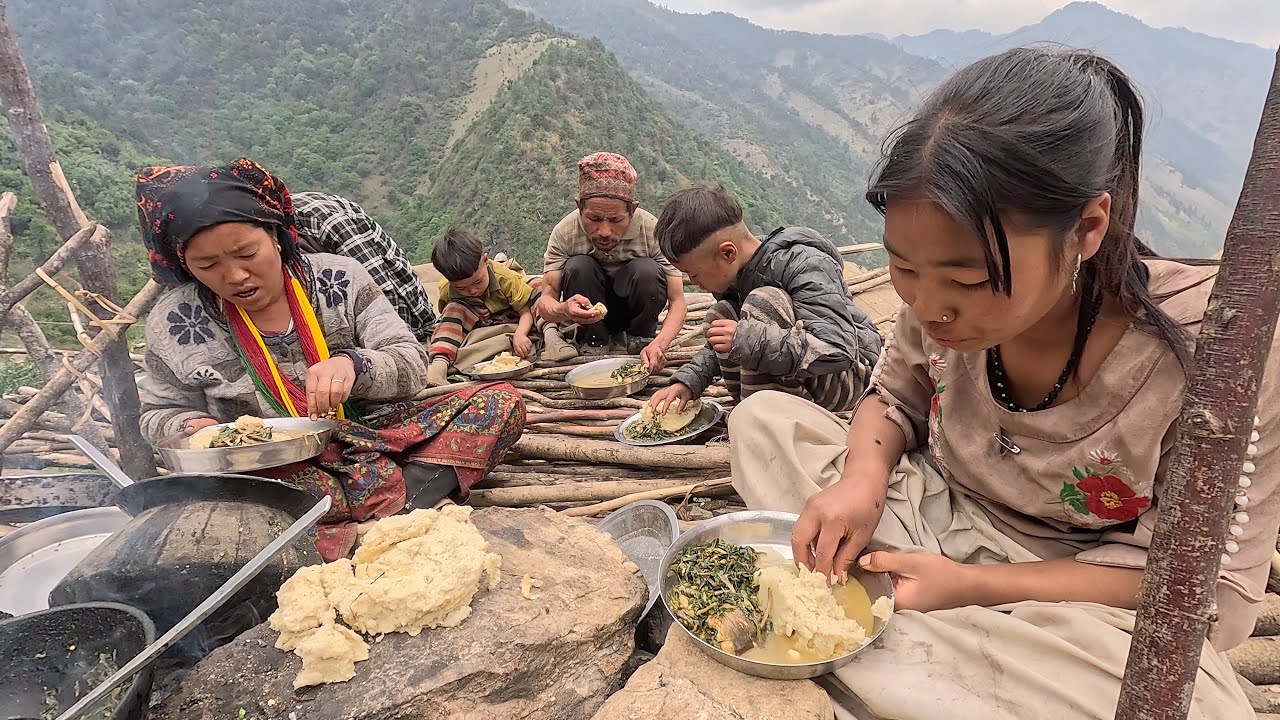 wild garlic hunt for curry || @villagefoodkitchen ||