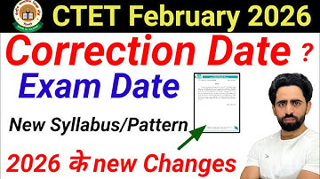 CTET exam date 2025 Changes | CTET Correction Date 2026 | New Syllabus 2025 | CTET Preparation 2025