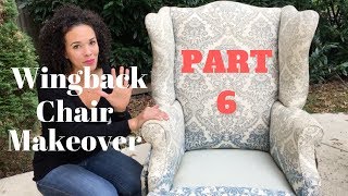 How to Reupholster a Wingback Chair! PART 6 - Sewing the Arm Covers