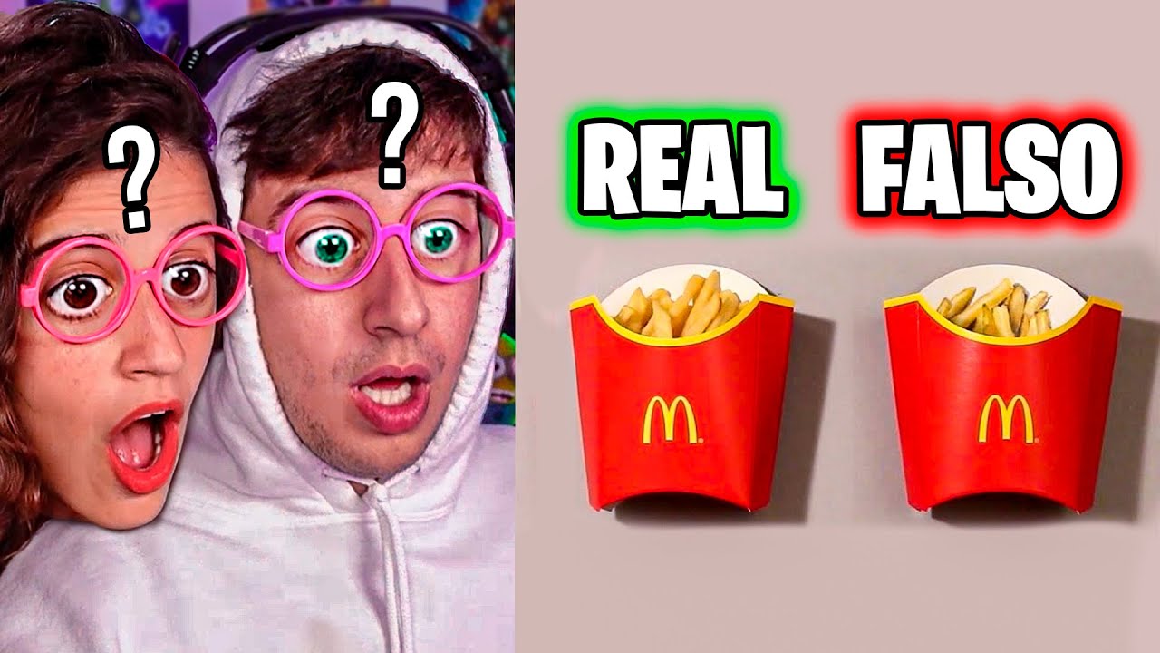 COMIDA en DIBUJOS vs COMIDA REAL!!! (COMPETICIÓN vs HERMANA PEQUEÑA)