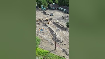 WATCH: Drone captures severe flood damage in Southern Vermont #shorts