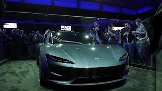 Tesla Roadster 2020 Green Varient Unveil by Elon Musk