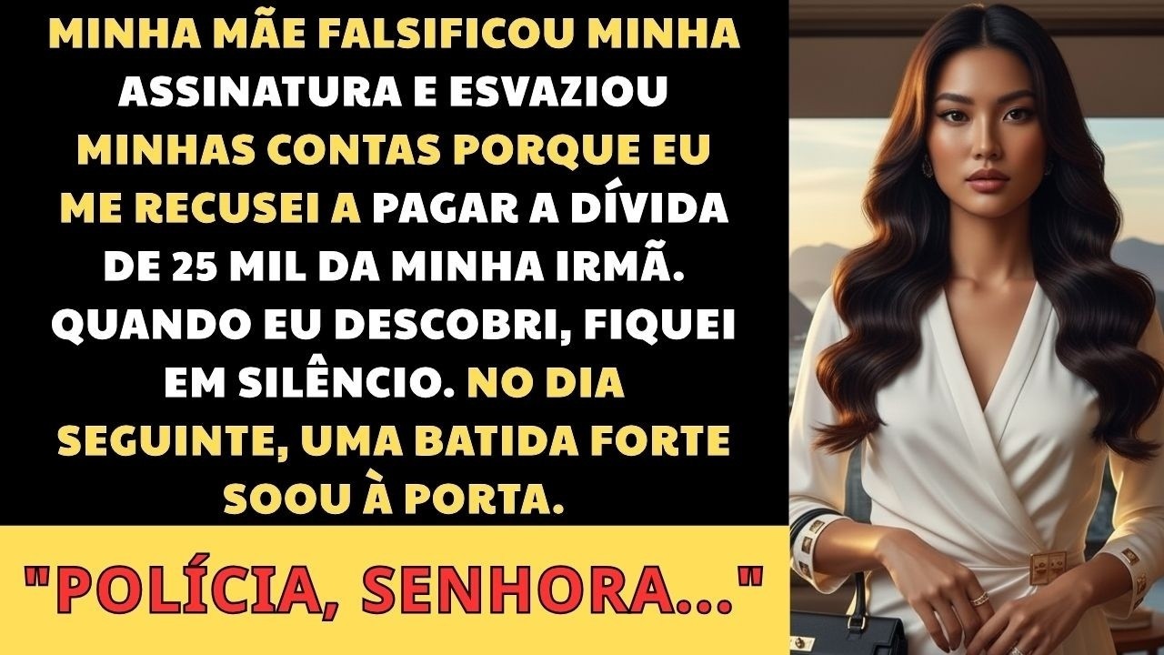 Eu pensei que tinha finalmente vencido quando disse não à minha mãe. Mas na manhã seguinte, o meu saldo bancário era zero. Ela tinha falsificado a minha assinatura, roubado os meus R$ 25.000, e...