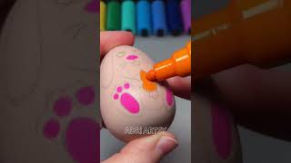 Drawing BUT on Easter Eggs with Posca Markers! #shorts