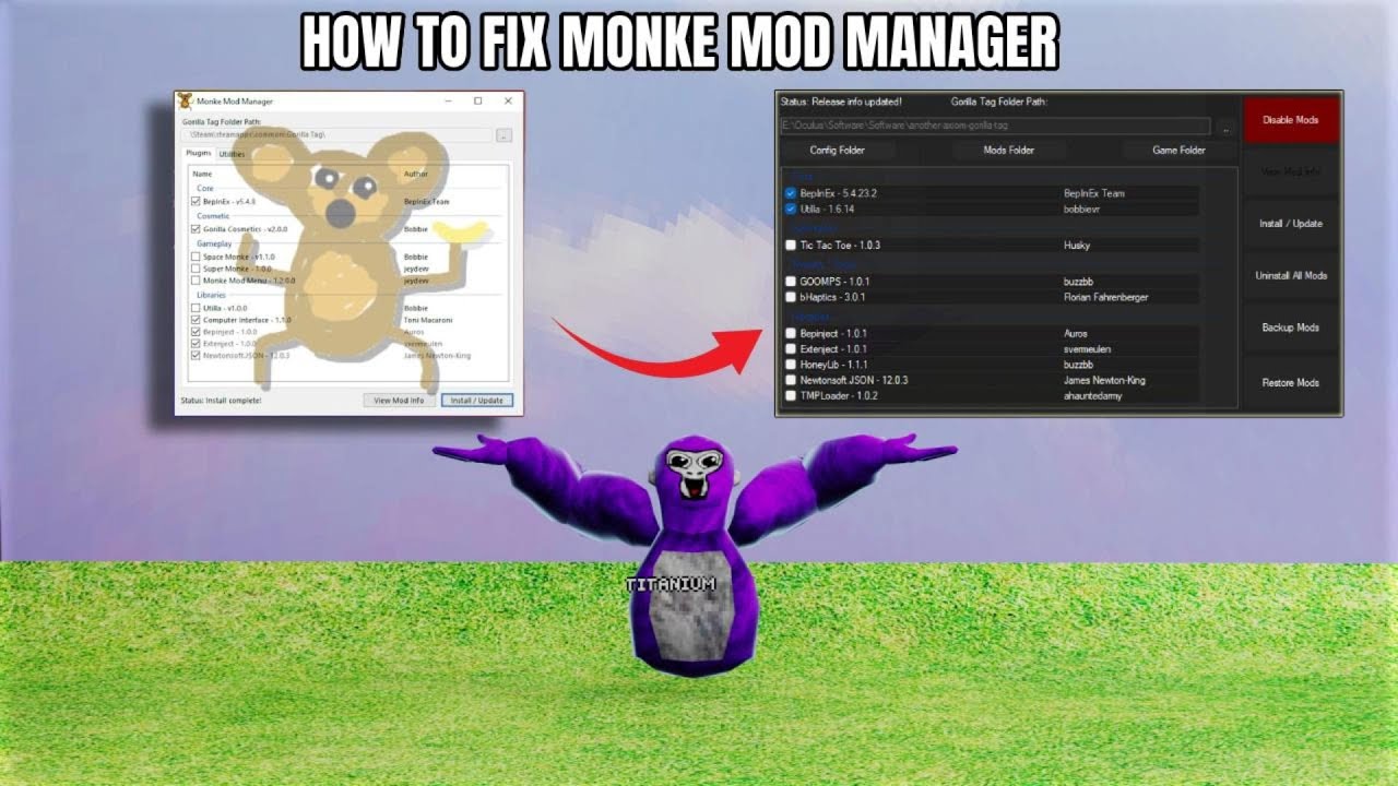 How to get WORKING monke mod manager in gorilla tag... - YouTube