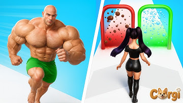 Muscle Rush VS Build A Queen - All Levels Satisfying Walkthrough Gameplay