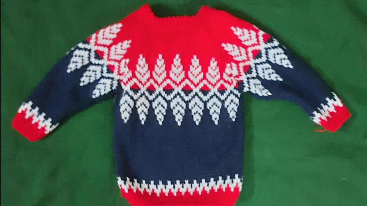 Beautiful sweater design made by 3 colour
