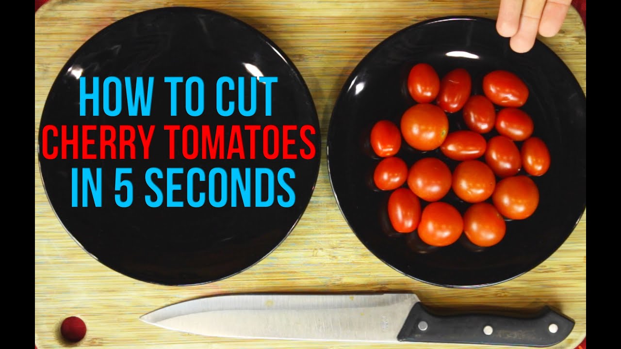 How to Cut Cherry Tomatoes in 5 seconds YouTube