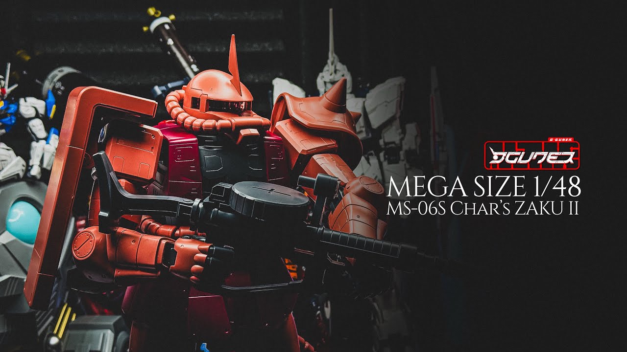 MEGA SIZE 1/48 Char's ZAKU II | Full Build | BGuner - YouTube