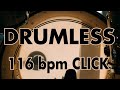 Rock drumless track  116 bpm with click and melody