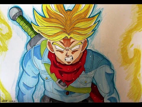 Speed Drawing Trunks Super Saiyan Rage [COLLAB DRAGON BALL] 