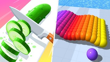 Satisfying Mobile Games 2023 - Perfect Slices, Canvas Run, Ball Run 2048, Join Blob Clash 3D...