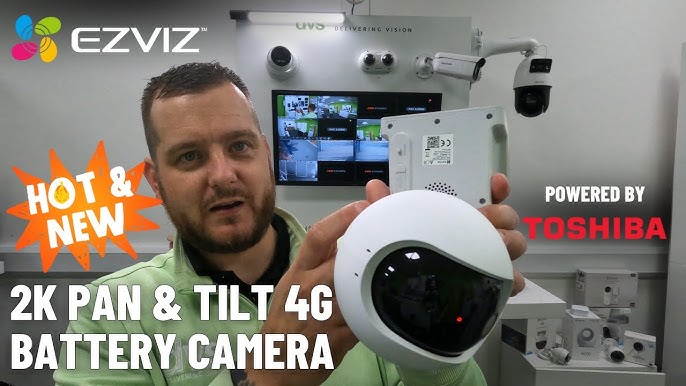 EZVIZ EB8 4G 2K Camera–Pan & Tilt 4G Battery Cam, Outdoor, 10400 mAh, 3  MP-White