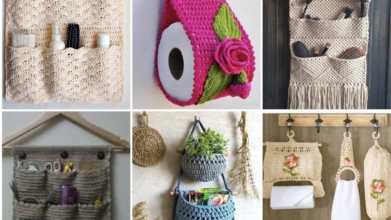 من اليوم لن تضيع أغراضك أبدا اصنعي منظمات كروشي لمطبخك ... وللمفاتيح،للهاتف، للريمود