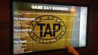 The Tap Menu Screen
