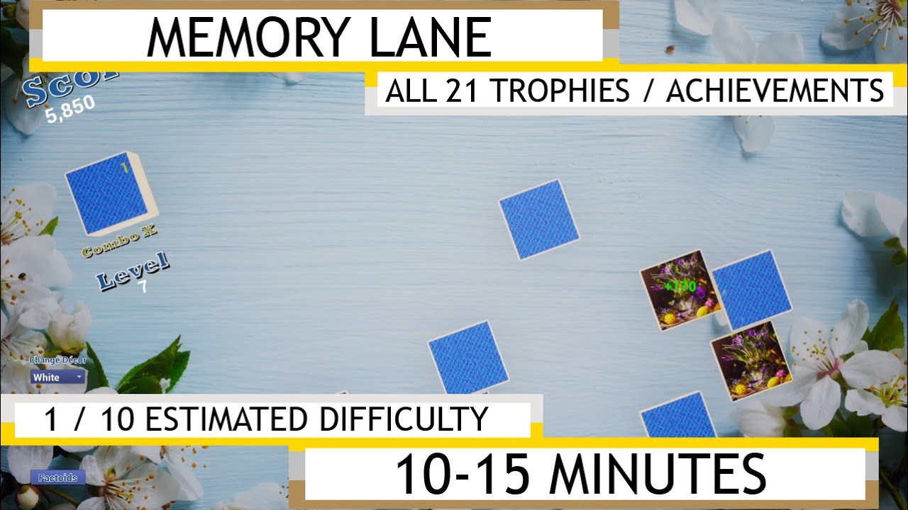 Memory Lane - Platinum / Achievement Guide 100% Walkthrough [No ...