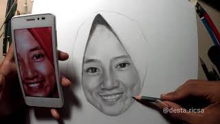 Realistic drawing Lamongan (timelapse)