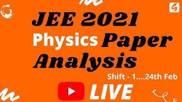 JEE Main 2021 Question Paper Analysis  ( Shift-1 24th Feb ) | JEE 2021  | Skyget