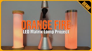 LED Matrix Lamp: Orange Fire Effect