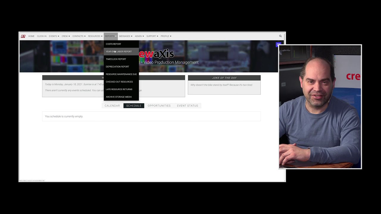 CrewAxis.com Video Production Management Site Demo/Walk-through with Q&A