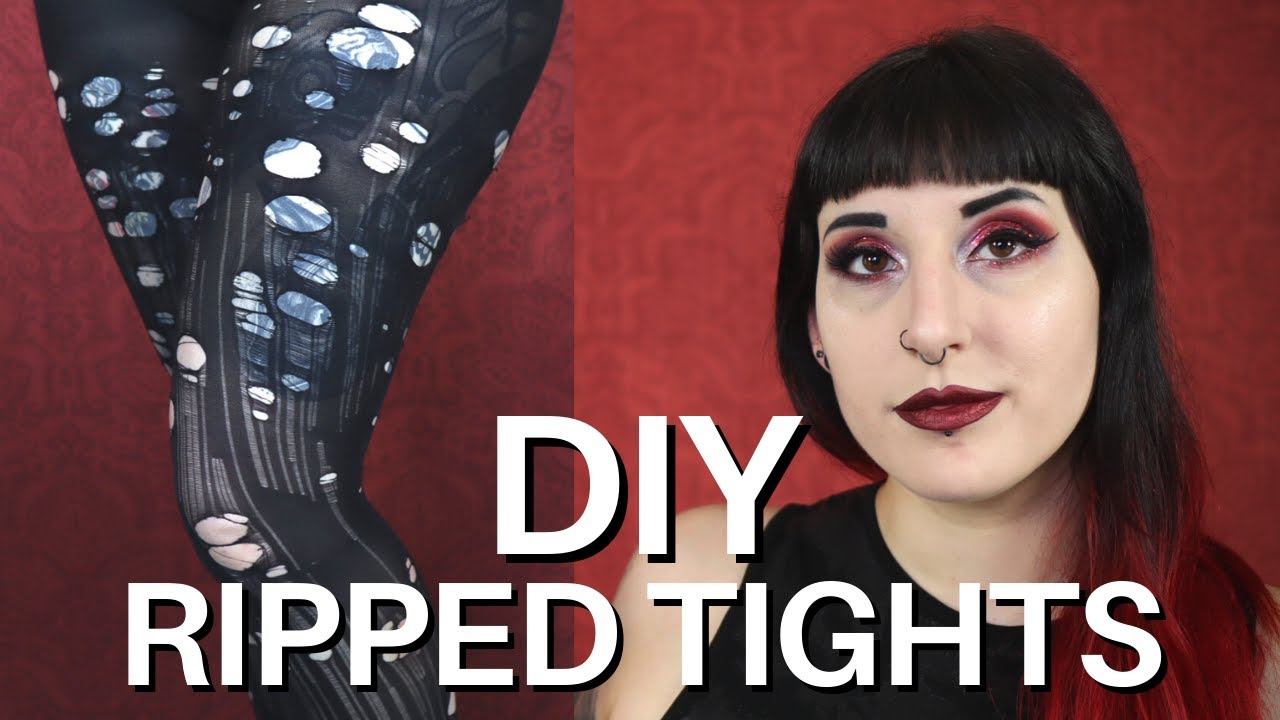 Tutorial ( How to rip your tights like these ones) #diyhack #stockingshack  #riptights