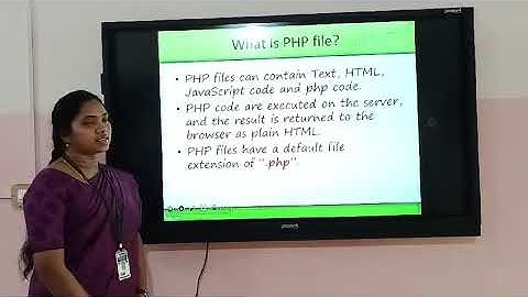 programming in php,Ms.R.Allirani, Department of Computer Applications