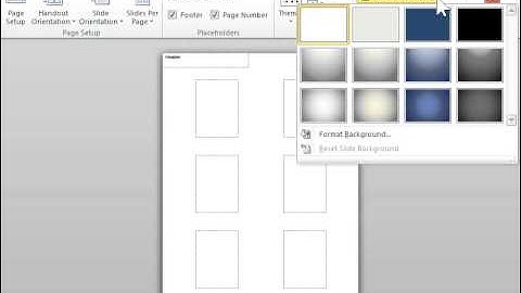 PowerPoint 2010 Change a Handout Master