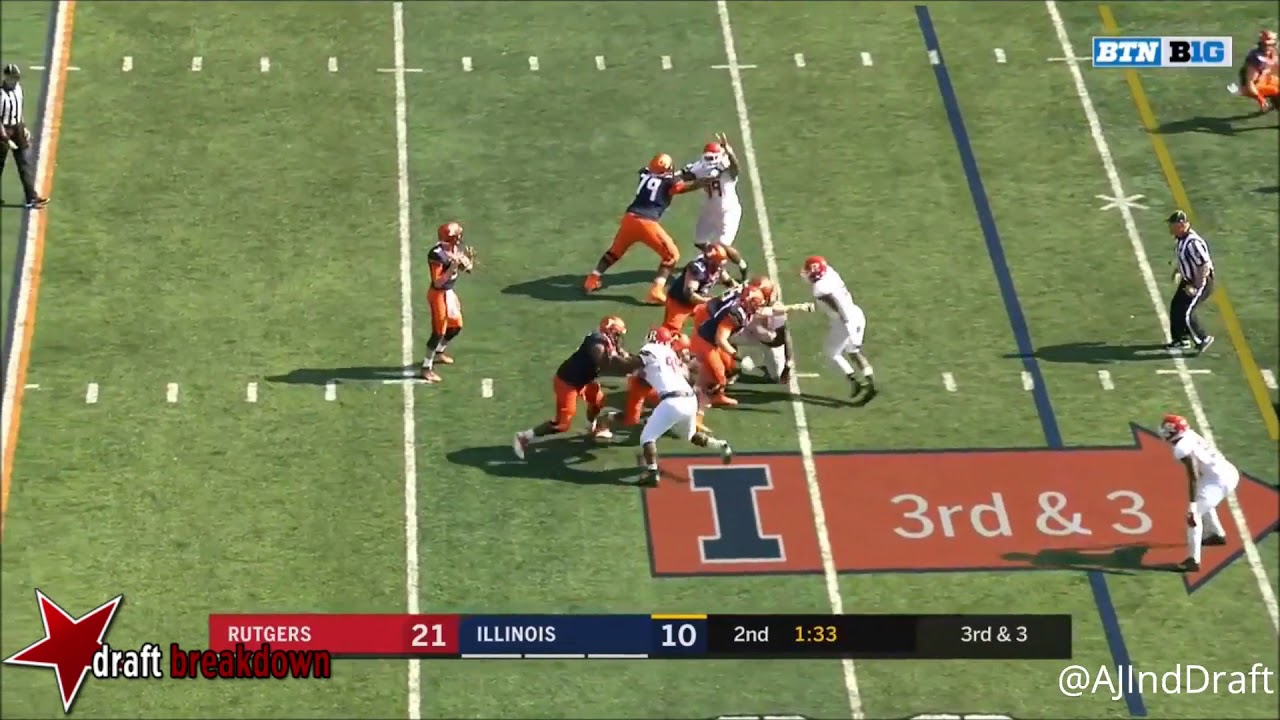 Kemoko Turay (Rutgers EDGE) vs Illinois - 2017