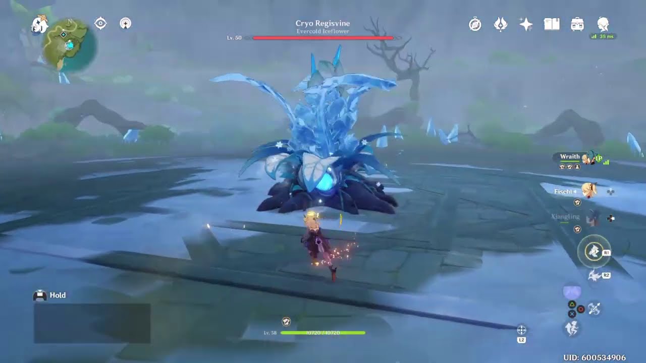 Genshin Impact - Cryo Regisvine Level 50    beat by duo fastest time ever.