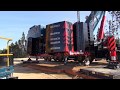 LIEBHERR　LTM11200　電材重機　ウエイト降下作業　（総重量202t） 国見山風車