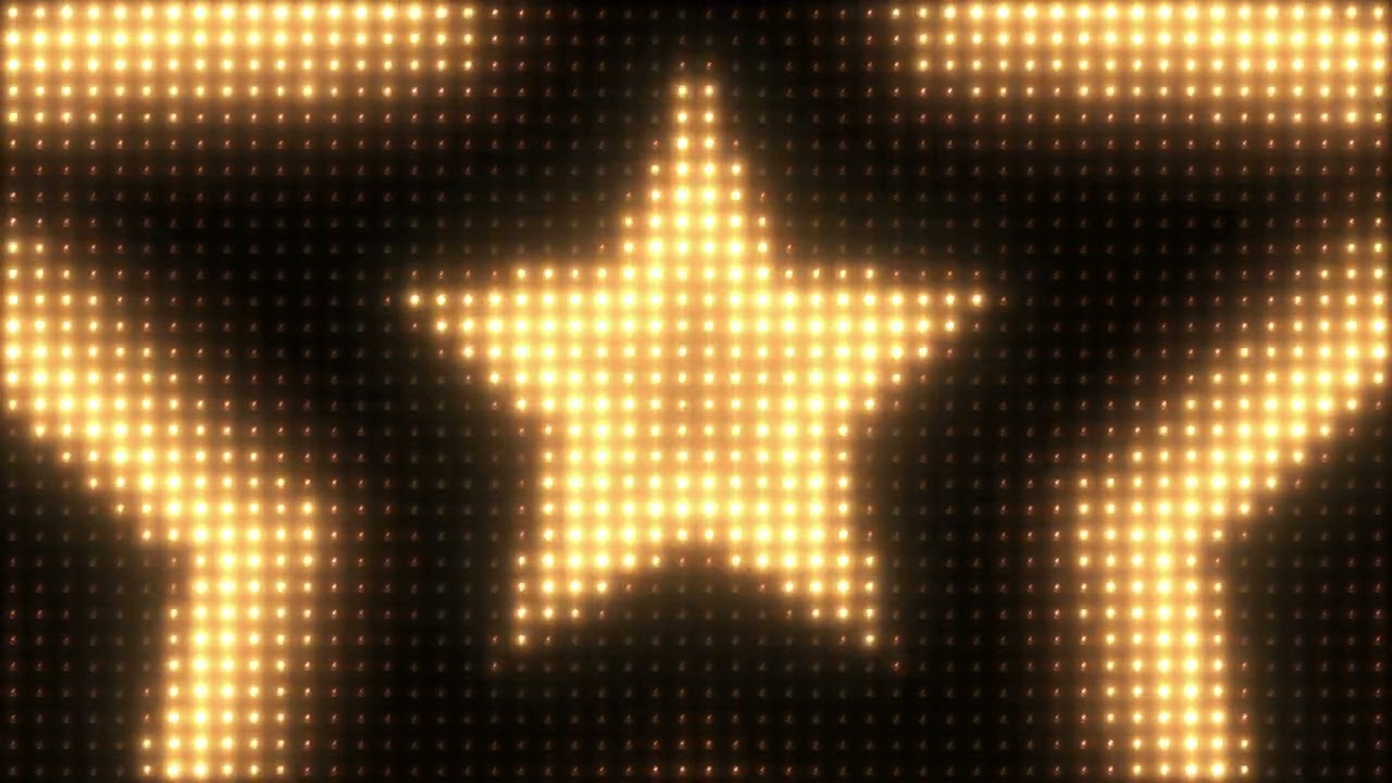 Yellow Star Light Loop 4K – 1 Hour Seamless Visual – No Sound – DJ / Party Background