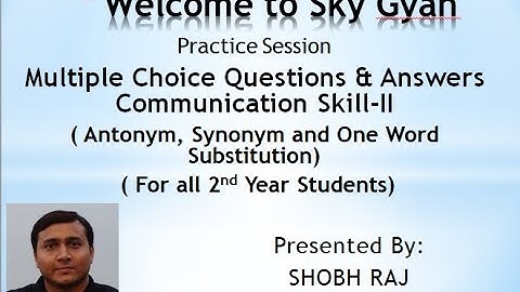 MCQ on Communication Skill-II (BTEUP) Chapter 2 l Diploma l Polytechnic l Engineering l SkyGyan