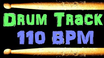 Busy Rock Drum Track 110 BPM, Drum Beats for Bass Guitar, Instrumental Isolated Drums Beat | 272