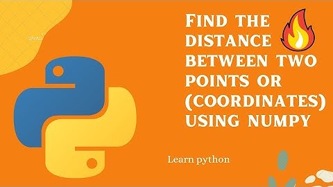 find distance between two points using numpy in python #programming #shorts #youtube #python
