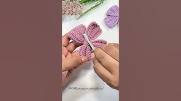 crochet hair clip #crochet #bow #hairclip #macramecrochetwork