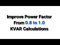 How to Improve Power factor from 0.8 to 1.0 in tamil