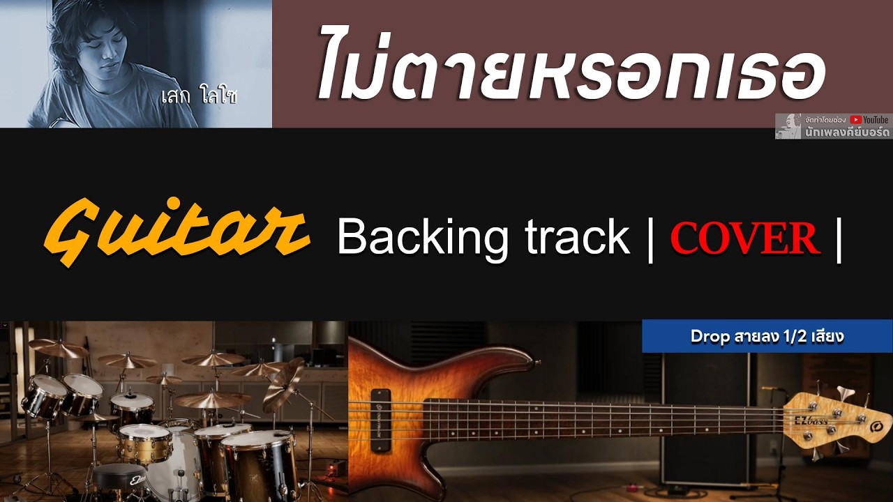 ไม่ตายหรอกเธอ - Loso [ Cover Guitar Backing track | Tune to Eb ]
