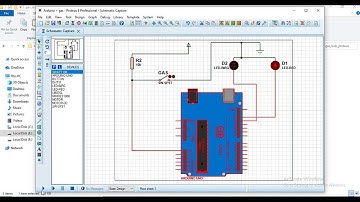 Proteus Simulation of GAS Detection using Arduino UNO