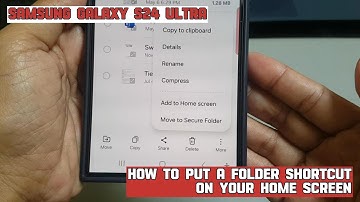 How to put a folder shortcut on your Home screen on Samsung Galaxy S24 Ultra