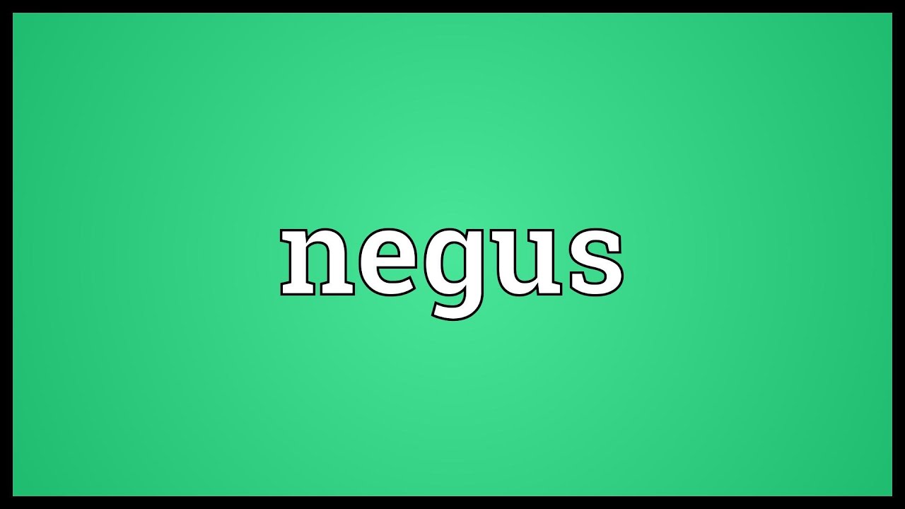 Meaning negus is Not