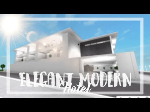 Bloxburg Speedbuild Exterior Elegant Modern Hotel 50k Youtube