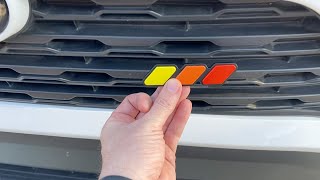 How to put on Grill Badge for RAV4