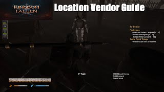 Kingdom of Fallen: The Last Stand,Location Vendor Guide