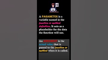 Difference between parameters & arguments #shorts #video #java #paramètres #argument