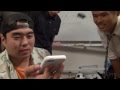 ロスに居るファルコンにLINEで電話