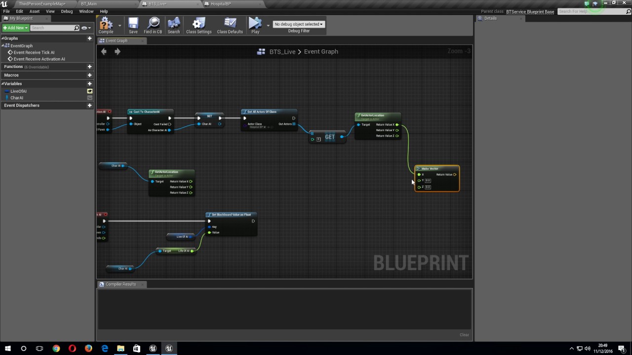 UE4 AI: Hospital to recover health