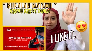 BUKALAH MATAMU ~ AISYAH AZIZ, BUNGA LYRIC VIDEO [ Ejen Ali The Movie OST ] SAYA SUKA.. IndoReaction