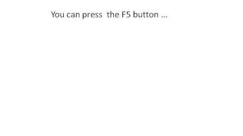 f5 button in powerpoint